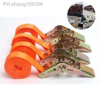 1-6Mx25mm Car Tension Rope Tie Down Strap Cargo Strap Ratchet Freight Fixed Tightener Rope For Luggage Goods Buckle tape Tool