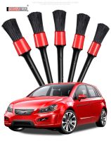 【YF】 Wheel Brush Car Cleaning Kit -Long Soft Bristle Tire and 5 Different Sizes Boar Hair   Synthetic Fiber Detail Brushes