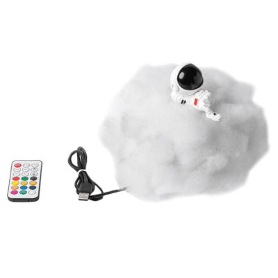 Creative LED Colorful Cloud Astronaut Lamp with Rainbow Effect,Astronaut Childrens Night Light Cloud Lamps Room Decor