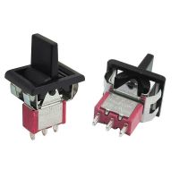 2pcs Toggle Switch AC 250V/3A 125V/5A Momentary SPDT 3 Positions Toggle Switch T80-R Turn Left and right automatic reset