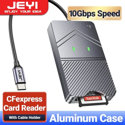 เครื่องอ่านการ์ด JEYI CFexpress เครื่องอ่าน10Gbps ชนิด CFE Type B อะแดปเตอร์เมมโมรี่การ์ดเคสอลูมิเนียมสำหรับ Windows/macos/android