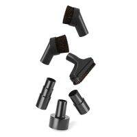 6 Pieces Universal Vacuum Hose Adapter Kit,with Brush Soft Bristles, Plastic Vacuum Hose Connector Reducer Attachments