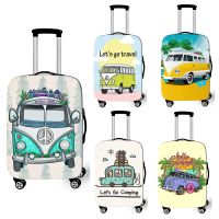 Cute Car Go Travel Camping Print Luggage Covers Elastic Trolley Case Protective Cover Anti-dust Suitcase Cover for 18-32 Inch