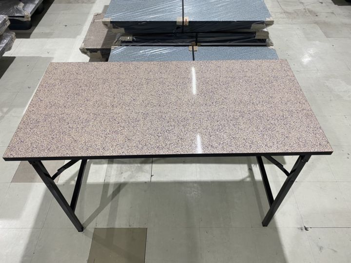 โต๊ะพับอเนกประสงค์-ขาพับหน้าลาย-ขนาด60x120-ซม-คละสี-สีชมพู-สีฟ้า