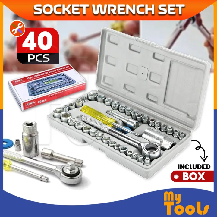 DIY 40pcs Combination Socket Wrench Set Lazada