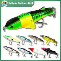 Milerka Outdoor Mall】เหยื่อเหยื่อล่อปลา,เหยื่อตกปลาเชื่อมอเนกประสงค์3ส่วน11ซม./24ก. เบ็ด VMC เหยี่อปลาหางหมุนสำหรับตกปลากลางแจ้ง