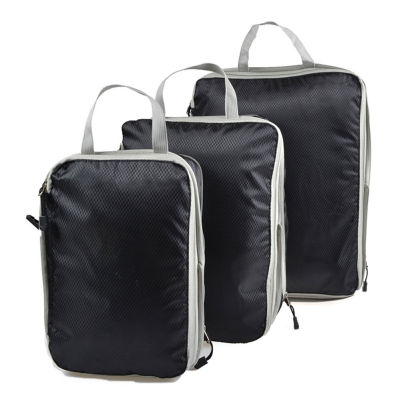 กระเป๋าแขวนพร้อมที่จับแบบพกพาสำหรับเดินทาง3ชิ้น/เซ็ตกระเป๋าเก็บของประหยัดพื้นที่กันฝุ่น