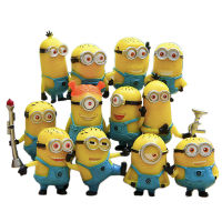 Weitengs Despicable Me The Minions Role Figure Display Toy PVC 12Pcs Set Yellow