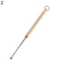 Portable Titanium Alloy Ear-pick Ear Spoon Toothpick with Waterproof Brass Case Wax Remover Pick Earpick Clean Ears Wax Removal