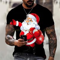 2023 In stock  freight ♘ Autumn New T-shirt, Street Wear Short Sleeve, 3d Printed Christmas Design T-shirt，Contact the seller to personalize the name and logo
