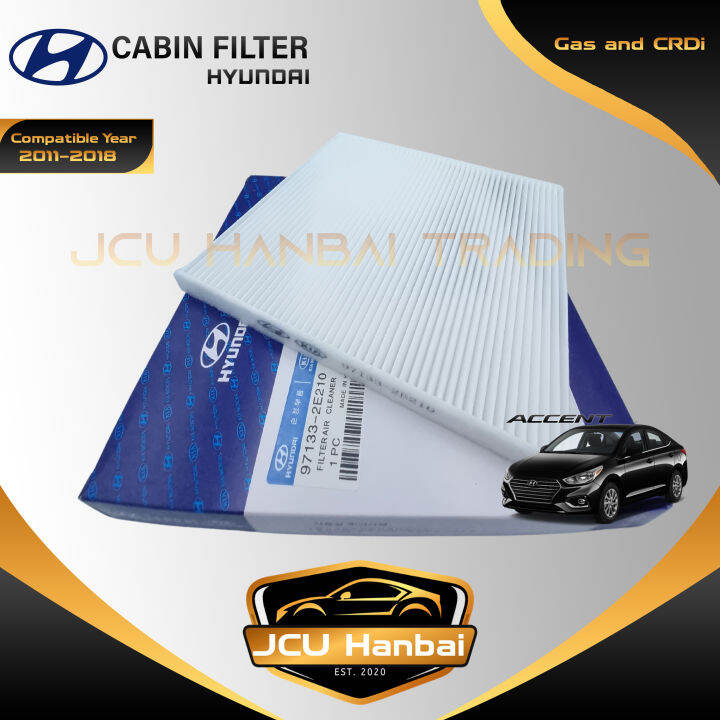 Cabin Filter, Aircon Filter for Hyundai Accent Gas and CRDi 2011, 2012 ...