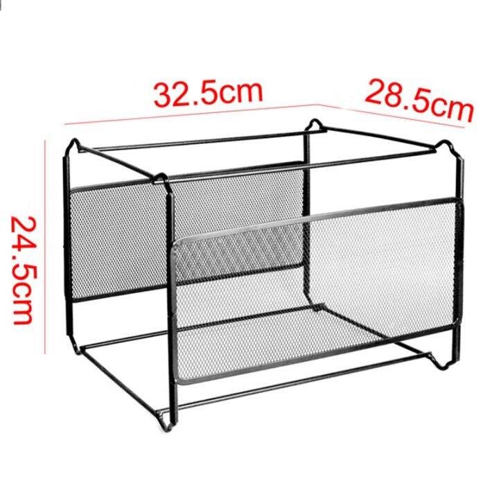 2x-a4-mesh-metal-file-organizer-box-hanging-file-folder-box-desk-storage-holder-shelf-holder-storage-for-office-home