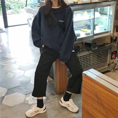 ‘；’ MEXZT Japanese Vintage Women Loose Oversize Sweatshirt Pullover Fall Thin Harajuku Letter Y2k Clothes Korean Fashion Streetwear