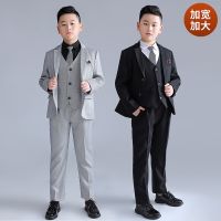 [COD] Childrens suits plus fat size handsome three-piece suit for big childrens performance costumes version of students piano host dress