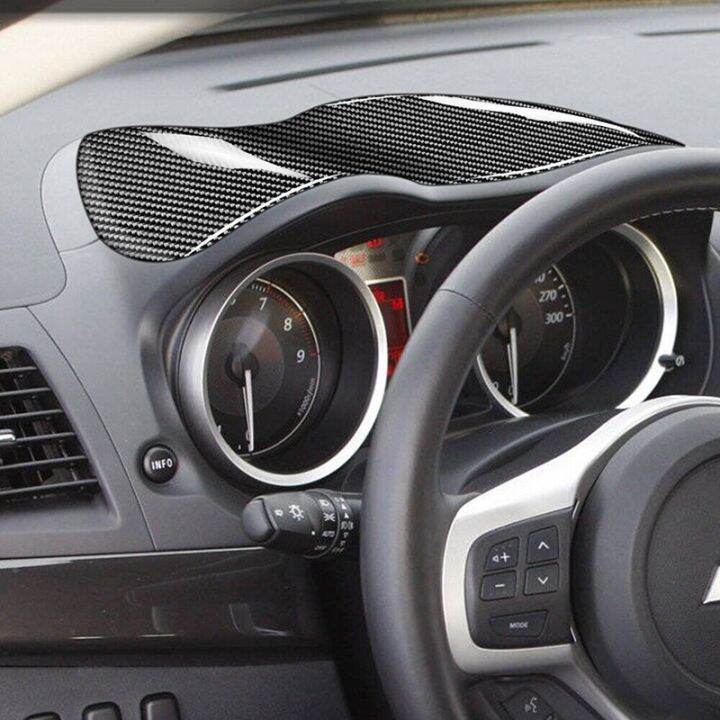 Real Carbon Fiber Ranking Table Meter Cover Dash Trim for Mitsubishi Lancer EVO X 10 20082016