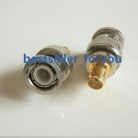 1Pcs SMA Female Jack To Connector BNC Male Plug Straight RF Coaxial Connector Adapter