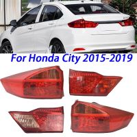 สำหรับอุปกรณ์เสริมรถยนต์สำหรับ Honda City 2015 2016-2019ชุดประกอบไฟเบรกท้ายชิ้นส่วนยานยนต์กันชนเตือนไฟท้าย