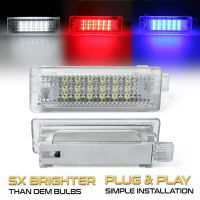 2PC LED Under Door Courtesy Footwell Light Luggage Trunk Lamps For BMW E90 E91 E92 E60 E65 F10 F20 F30 E87 X5 E70 F15 X3 E83 F25