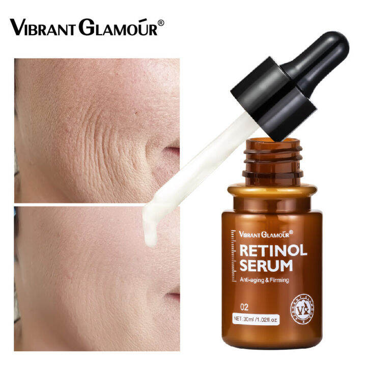 vibrant-glamour-fda-retinol-facial-serum-เรตินอล-เอสเซนส์บำรุงผิวหน้า-ต่อต้านวัย-เลือนริ้วรอย-บริษัท-ยก-ให้ความชุ่มชื้น-ครีมต่อต้านริ้วรอย-30ml