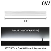 【✆New✆】 aojia6891 1ft หลอดไฟหลอด Led T5แบบรวม2ฟุตโคมไฟติดผนังหลอดนีออน Led 6W 10W หลอดโคมไฟเย็นสีขาวอบอุ่น110V หลอดไฟ