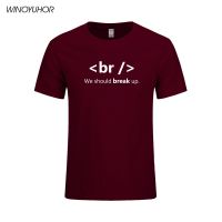 Html Humor Break Up T Shirt Men New Summer Style Computer Programmer T-Shirt Cotton Geek Casual Male Tops Tee Streetwear S-4XL-5XL-6XL