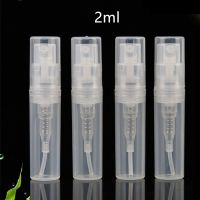 100pcs/lot 2ml Small Plastic Sprayer Bottle Fine Mist Spray Perfume Sample Vials Clear Pump Atomizer Travel Size Bottles Containers