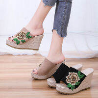 Fashion  New Summer Womens Sandals Flower Embroidery Peep-toe Shoes Woman High-heeled Platfroms Casual Women Wedges Shoes