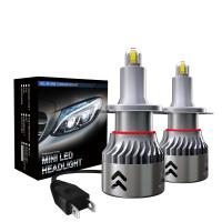 [ANYA Auto Parts] 2Pcs รถ H1 H7 LED 360 9006 HB4 H8 H11ไฟขนาดเล็ก9005 HB3 12V 24V 30000LM หลอดไฟ8ด้านชิปหมอกโคมไฟ