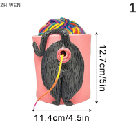 ZHIWEN บั้นท้ายแมวน่ารักชามเส้นด้ายตกแต่งชามเส้นด้ายถักโครเชต์ที่ถือม้วนด้ายถักมืออุปกรณ์และวัสดุสิ้นเปลือง