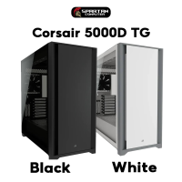 CORSAIR 5000D TG Tempered Glass Mid-Tower ATX PC White / Black