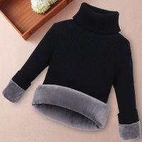 Winter Sweaters Children Baby Teenage Boys Sweater Girls Turtleneck Thicken Warm Kids Clothing Jacket Pullover 8 10 12 14 Years