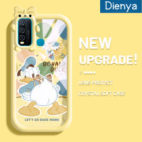 เคส Dienya สำหรับ VIVO Y30 Y30i เคส Y50รูปโบว์ลายเป็ดการ์ตูนเคสนิ่มกันกระแทกทนต่อการขีดข่วนเคสโทรศัพท์โปร่งใสฝาครอบป้องกันซิลิกาเจลป้องกันการตกสำหรับเลนส์กล้องถ่ายรูป