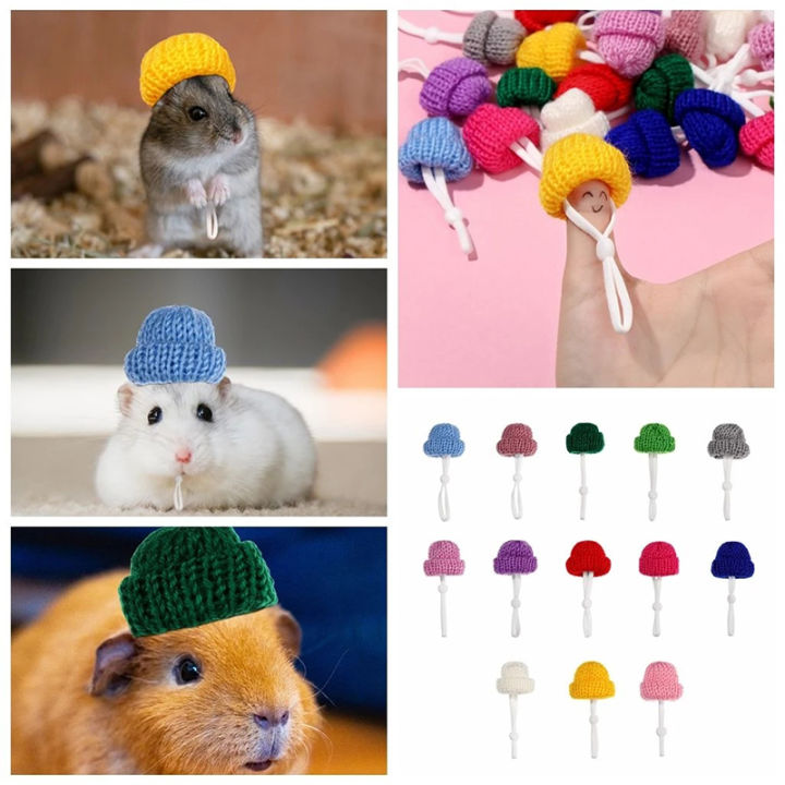 ruyifang-หมวกหนูแฮมสเตอร์-หมวกกินีหมูชุดสัตว์หมวกเฟอเร็ตกันหนาวสำหรับสัตว์เลี้ยง