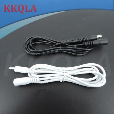 QKKQLA 10x 1/1.5/5m white black DC Power supply Male to female connector Cable Extension Cord Adapter Plug 20 22awg 5.5x2.1mm for strip
