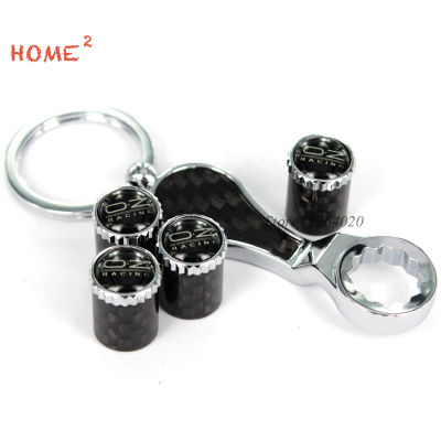 Car Tire Valve Caps for OZ Logo Wheel Cover Decor with Keychain for Nissan Mazda Toyota LADA BMW Audi Volvo Jeep Car Accessories