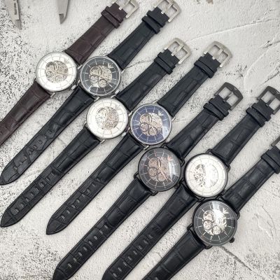 Armani นาฬิกาผู้ชายคุณภาพสูง,นาฬิกากลไกสายหนังนาฬิกาผู้ชายใหม่ปี2022
