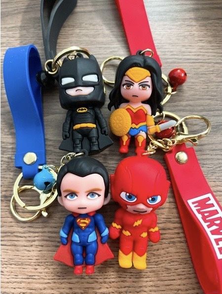 Móc khoá DC Superman Batman Flash Wonder Woman cao cấp cực cute 