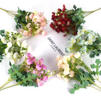 ดอกเชอร์รี่จำลองสาขาดอกไม้ประดิษฐ์ซากุระดอกไม้ปลอมสำหรับตกแต่งงานแต่งงานอุปกรณ์ประกอบฉาก DIY พรรคคริสต์มาส Ornam