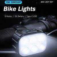 ∏◑ Bicycle Led Light Type-C Charging Bike Headlight Taillights Rechargeable Cycling Flashlight Portable Cycling Safety Lamp