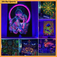 SHIRUI ศิลปะการตกแต่ง Psychedlic ที่แขวนผนัง ภาพจิตรกรรมฝาผนัง พรมผ้าทอ ผ้าพื้นหลัง เห็ดเดรส