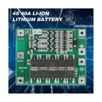 4S 40A Protection Board Li-Ion Lithium Battery 18650 Charger Board BMS Protection Board for Drill Motor 14.8V 16.8V Module