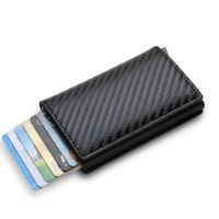 （Layor wallet） กระเป๋าสตางค์อลูมิเนียมบางเฉียบพร้อมกระเป๋าหลังยืดหยุ่น ID ผู้ถือบัตรเครดิต Mini RFID Wallet Automatic Pop Up Bank Card Case