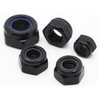 DIN985 M2 M2.5 M3 M4 M5 M6 M8 M10 M12 M16 Black Carbon Steel Nylon Self-locking Hex Nuts Locknut Slip Lock Nut