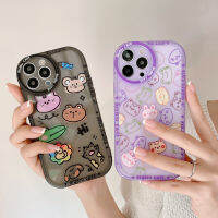 For 13 Case Purple Bottom Animals Phone Case For 12 11 Pro Max X XR XSMax Round Hole Fat Girl Shockproof TPU Cover