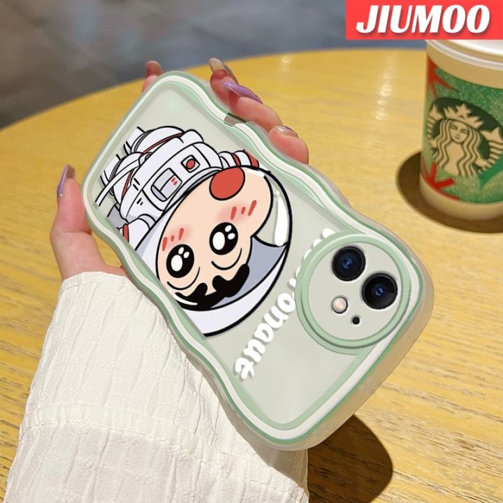 เคส-jiumoo-สำหรับ-iphone-11-pro-11-pro-max-เคสโทรศัพท์แบบใสดินสอสีการ์ตูนหน้าแข้งนักบินอวกาศสีสันสดใสกรอบซิลิโคนกันกระแทกป้องกันเลนส์กล้องเคสนิ่มโปร่งใส