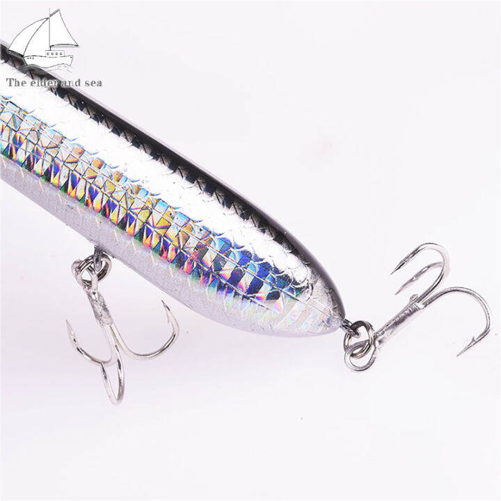 ผู้สูงอายุทะเล10cm18g-เหมือนจริงประดิษฐ์ฮาร์ดเหยื่อหล่อยาว-topwater-ลอยตกปลาล่อเหยื่อด้วยตะขอแหลม