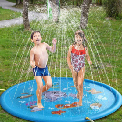 170 CM Summer Children Kids Play Water Mat Lawn Inflatable Spray Water Cushion Beach Game Pad Outdoor Toys Tub Swiming Pool