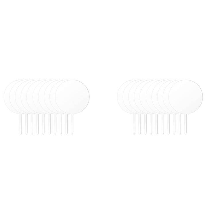 20X Round Acrylic Cake Toppers Clear Blank Circle DIY Cake Topper ...