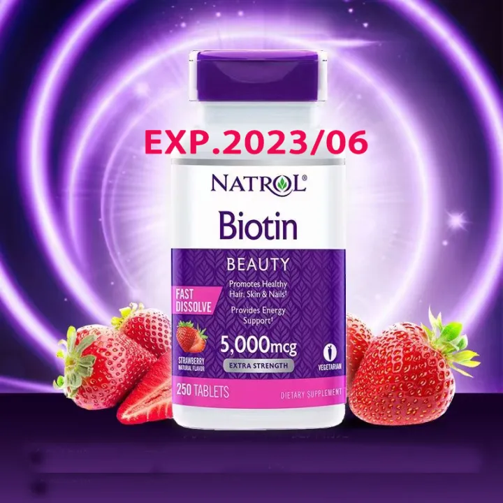 Natrol Biotin Beauty Mcg Tablets Lazada Co Th