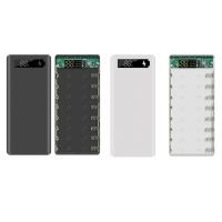 18650 Battery Case LCD Display Support 20000MAh LCD Display for 8X18650 Battery Black